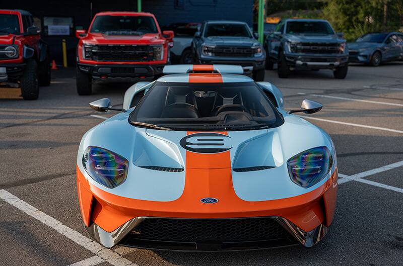 Gulf livery Ford GT at Dream Cruise